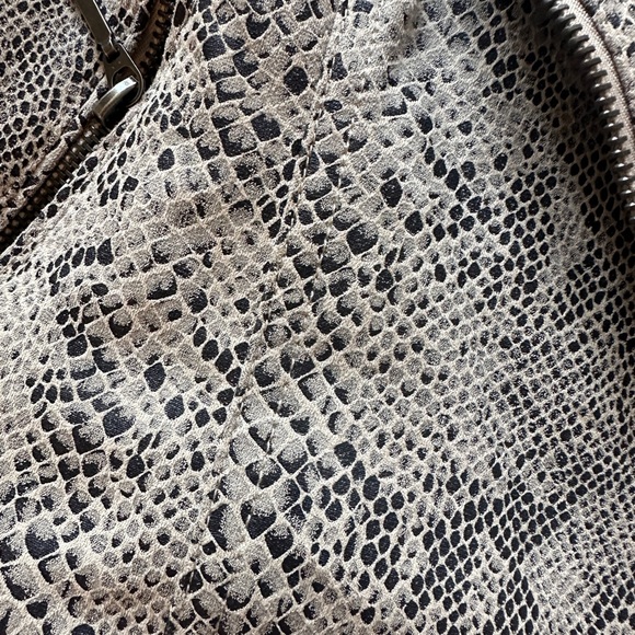 INC snake print suede jacket - Picture 2 of 3